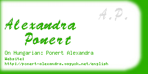 alexandra ponert business card